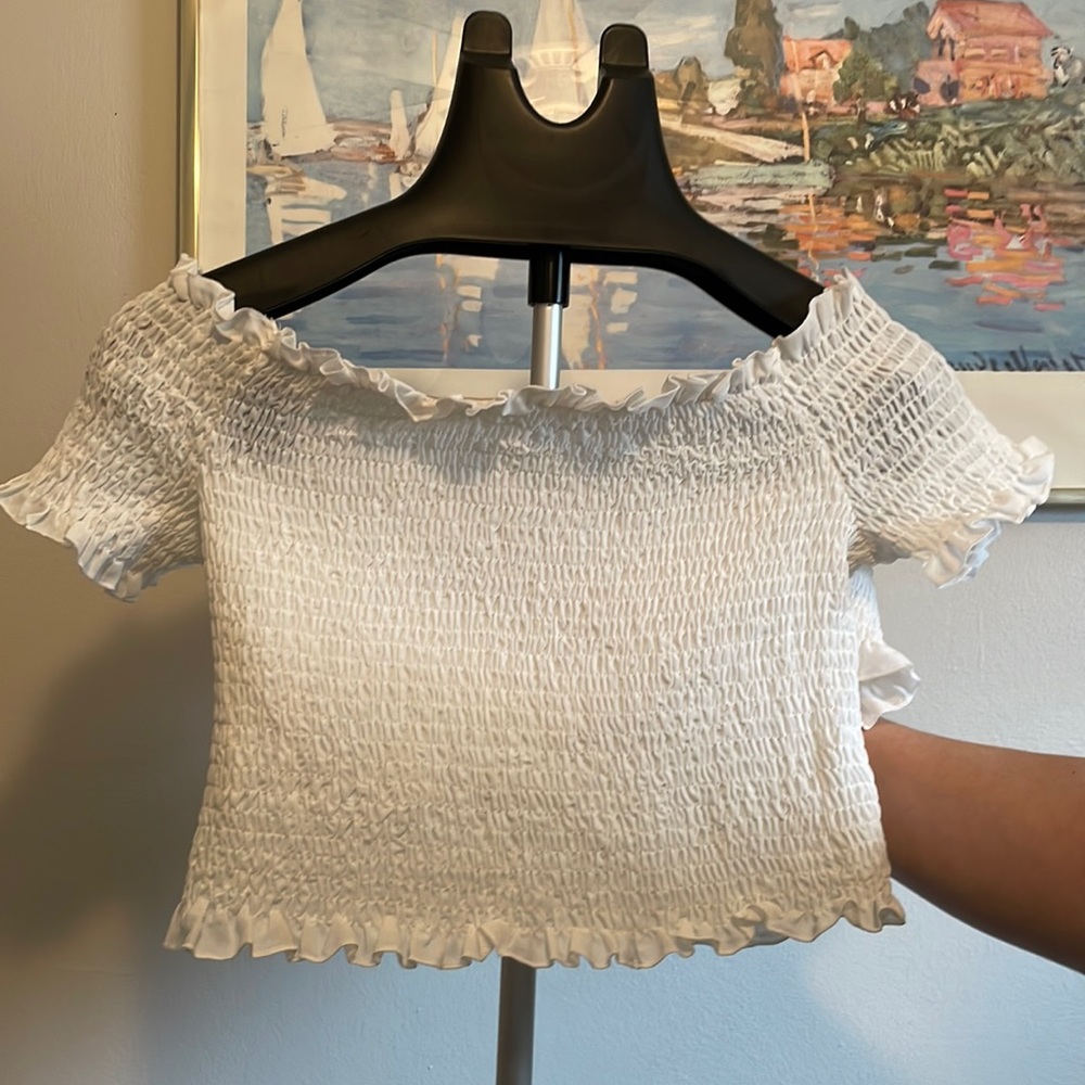 White crop top